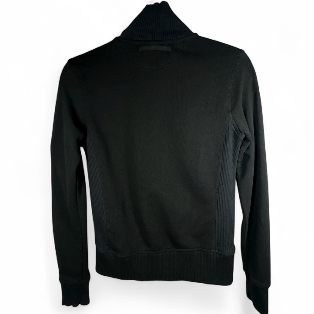 GAP body Black Zip Up sweater ribbed stretch material for added comfort Size XS - Picture 4 of 5